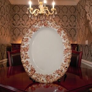 Antique Victorian Rust  Large Platter Radford's Fenton Bone China